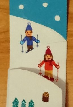 Síelős könyvjelző készítése egyszerűen