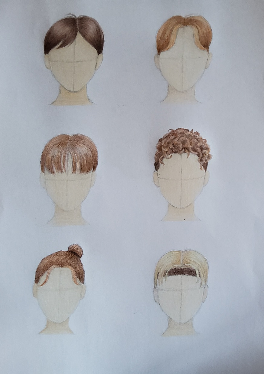 Emberi test rajzolása - Az arc és a fej részei 6. - Fiú hajstílusok